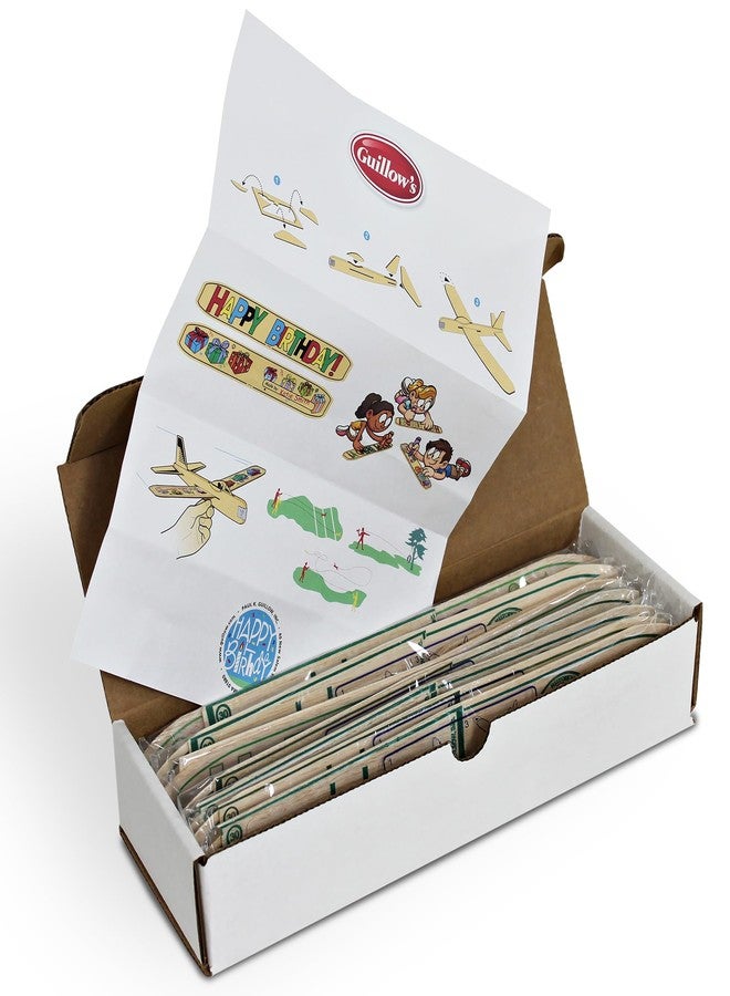 Guillows Guillow's 12" Balsa Glider Planes: Happy Birthday - 6 Pack Bundle - Flying Airplane Building Kit, Assemble & Decorate Wooden Gliders, Party Craft Kids Ages 8+ - Image 2